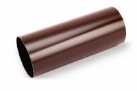 Труба водосточная 90мм (1 м.) STAL, 152(130)/90 мм, цвет Темно-коричневый, Galeco